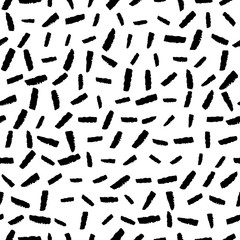 Fototapeta na wymiar Black and white abstract hand drawn seamless pattern