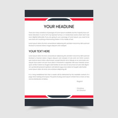 Modern Business Style Letterhead Design Template, Vector illustration.