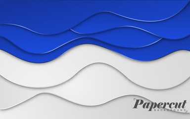 Colorful abstract background with paper cut shape design. Minimalistic design illustration