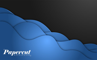 Colorful abstract background with paper cut shape design. Minimalistic design illustration