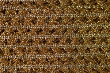 yellow fabric texture of golden cloth with a pattern