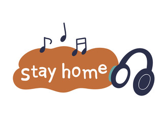 Coronavirus (COVID-19) Quarantine activities letterings and Design  elements. Things to do at home, stay home, social distancing,  Vector illustration.