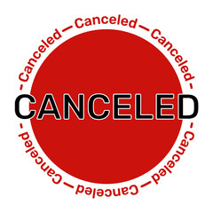 Canceled logo - Vector red and black
