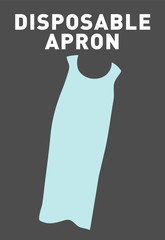 Disposable apron vector dark background