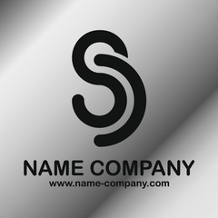 Fototapeta premium Logo SD moderne métallique métal