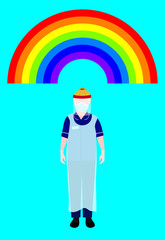 NHS staff rainbow coronvirus pandemic 2020