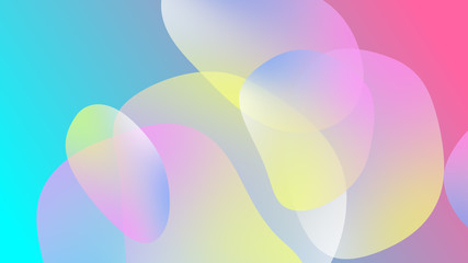 Abstract gradient geometric background. Fluid shapes and colorful graphic design.