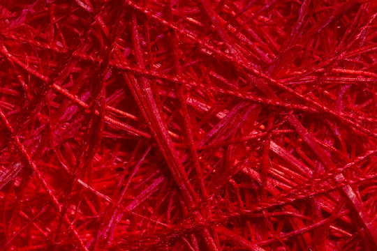 Roll Texture Of Red Nylon Rope, Close-up View