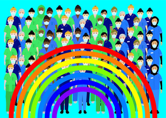 NHS staff rainbow coronvirus pandemic 2020