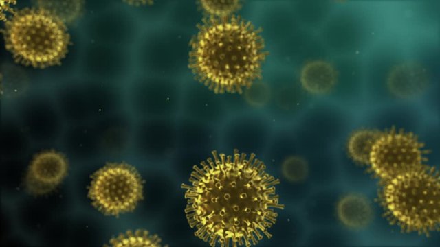 Virus COVID-19 Coronavirus SARS cell bacteria medical biology science background.