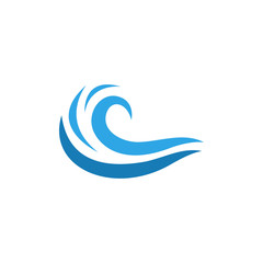 Water wave icon design template vector isolated