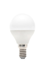 energy saving lamp bulb isolated on white background with clipping path and copy space for your text