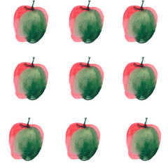Set of abstract apples. Seamless pattern. for background, printing on fabric, clothes, bedding, cards, booklets, menus, web