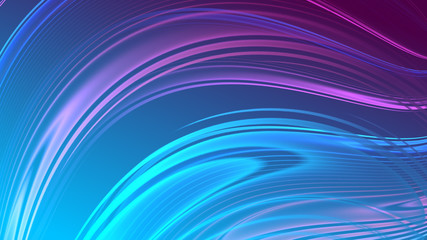 Abstract pink blue gradient geometric background. ์Neon light curved lines and shape with colorful graphic design.