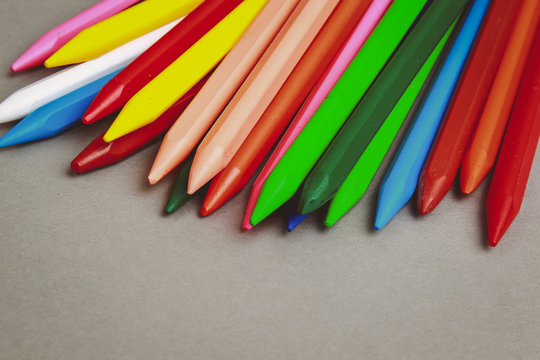 multicolored pencils for drawing