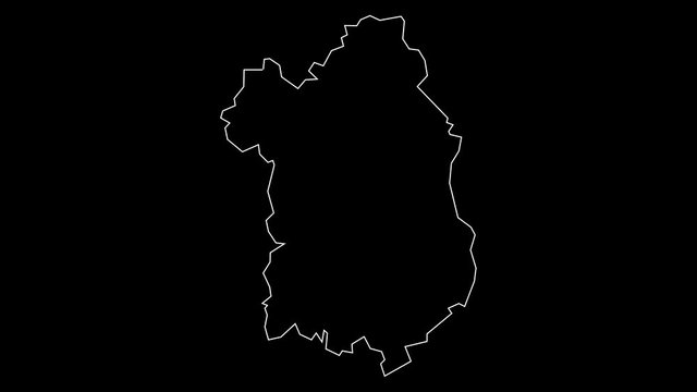 Fejer Hungary map outline animation