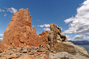 Fototapeta premium Beach of Red Rocks of Arbatax - Sardinia, Italy
