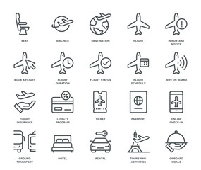 Airlines Icons. - 348126560