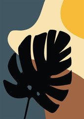 Abstract geometric art in neutral colors