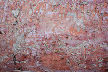 Textura de pintura roja desconchada 
