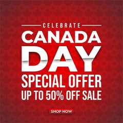 Canada modern super sale banner background template.