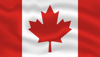 Canada flag maple leaf background template.