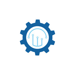 Obraz premium Gear Logo Template vector icon illustration design