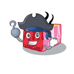 Skin cartoon design style as a Pirate with hook hand and a hat