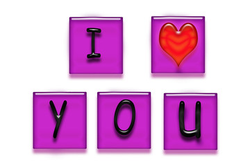 Tiles With I Love You