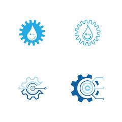 Gear Logo Template vector icon illustration design