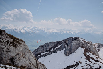 Paragliding in the swiss Alps Pilatus, CH