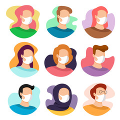 People Wearing mask for protection