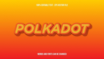 Editable text effect with polkadot and shadow template.