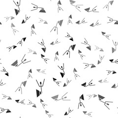 Black Movie spotlight icon isolated seamless pattern on white background. Light Effect. Scene, Studio, Show. Vector