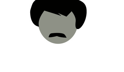 mustache character  vector 