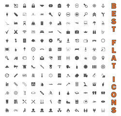 Fototapeta na wymiar Exclusive Mega Bundle Icons Pack. Collection universal solid vector icons for website