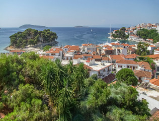 Skiathos town at the Sporades