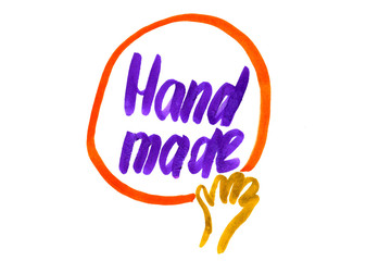 hand made script brush pen lettering doodle