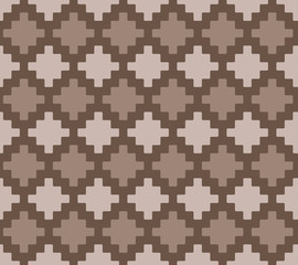Japanese Pixel Square Vector Seamless Pattern