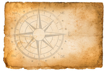 Parchment with compass rose
