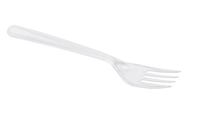 Transparent plastic fork