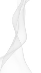 White abstract background. Fluttering white scarf. Waving on wind white fubric. 3D illustration