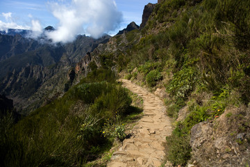 Fototapeta na wymiar Mountain peak Pico do Arieiro at Madeira island, Portugal