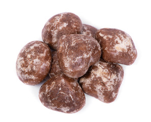 Group of chocolate gingerbread cookies
