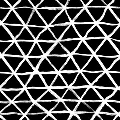 Simple black and white stripes triangle, abstraction, alternation. Hand illustration, dry brush. Scandinavian style, design for wallpaper, fabric, textile.