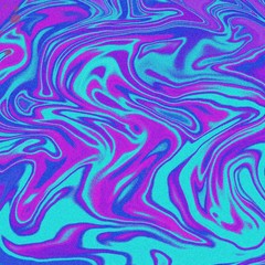 Holographic in neon color. Bright neon illustration of liquid swirl marble pattern. Modern foil background in vivid color, swirl pattern abstract background. Rainbow Colorful digital art surface.