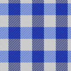 blue on white Scottish tartan traditional clan ornament repeatable pattern, textile texture from plaid, tablecloths, shirts, clothes, dresses, bedding. editable vector illustration