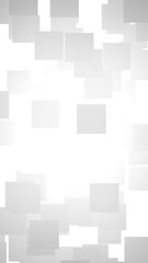 White abstract background. Misty backdrop with grey squares. 3D illustration