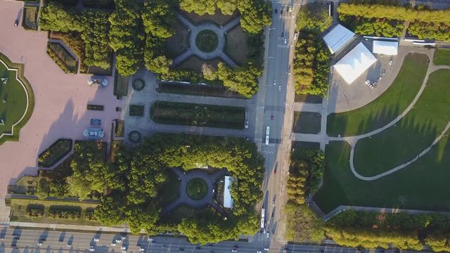Maggie Daley Park and South Lake Short Drive Drone Video Downtown Chicago Illinois USA