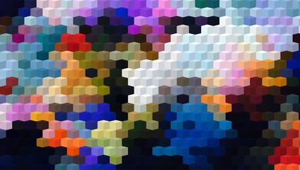 Abstract Colorful Geometrical Artwork,Abstract Graphical Art Background Texture,Modern Conceptual Art,Synthwave Aesthetic Poster Print,3D Rendering